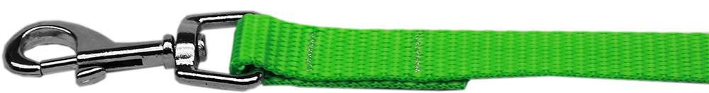 Plain Nylon Pet Leash 3/8in by 4ft Hot Lime Green